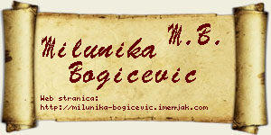Milunika Bogičević vizit kartica